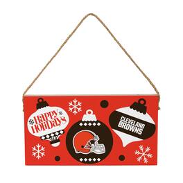 Evergreen Enterprises - Cleveland Browns 6" x 11" Holiday Wood Wall Sign - Multicolor