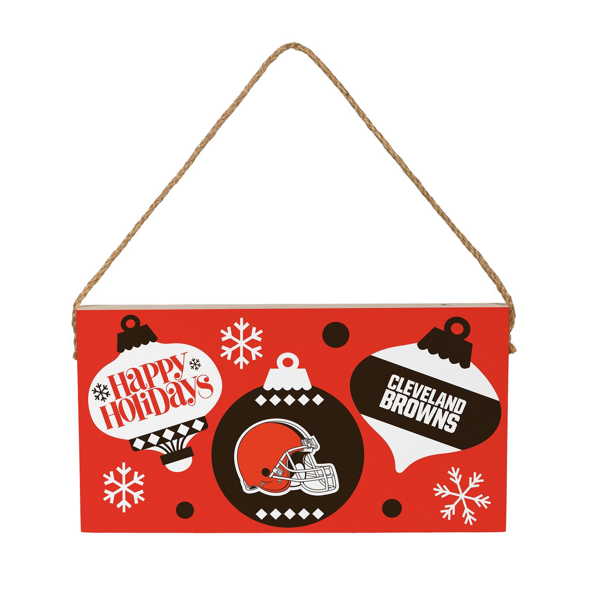 Cleveland Browns 6" x 11" Holiday Wood Wall Sign