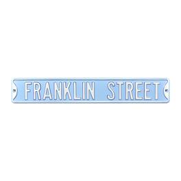 Authentic Street Signs - Carolina North Carolina Tar Heels 6" x 36" College Ave Embossed Street Sign - Blue