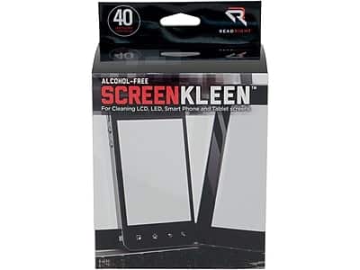 Read Right - ScreenKleen Wipes, 40/Box (RRTRR1391)