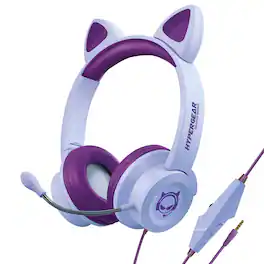 HyperGear - Kombat Kitty Gaming Headset for Kids - Purple