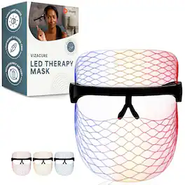 LifePro - LED Light Therapy Face Mask Red Light Mask for At Home Facials and Skin Care - Black