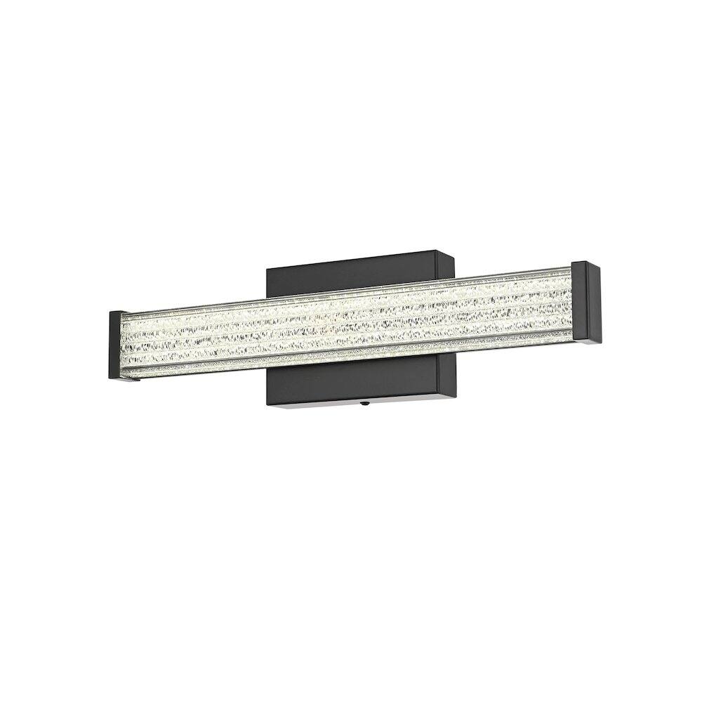 Angle. Living District - Jaxx 16 Inch Led Wall Sconce In Black - Black.