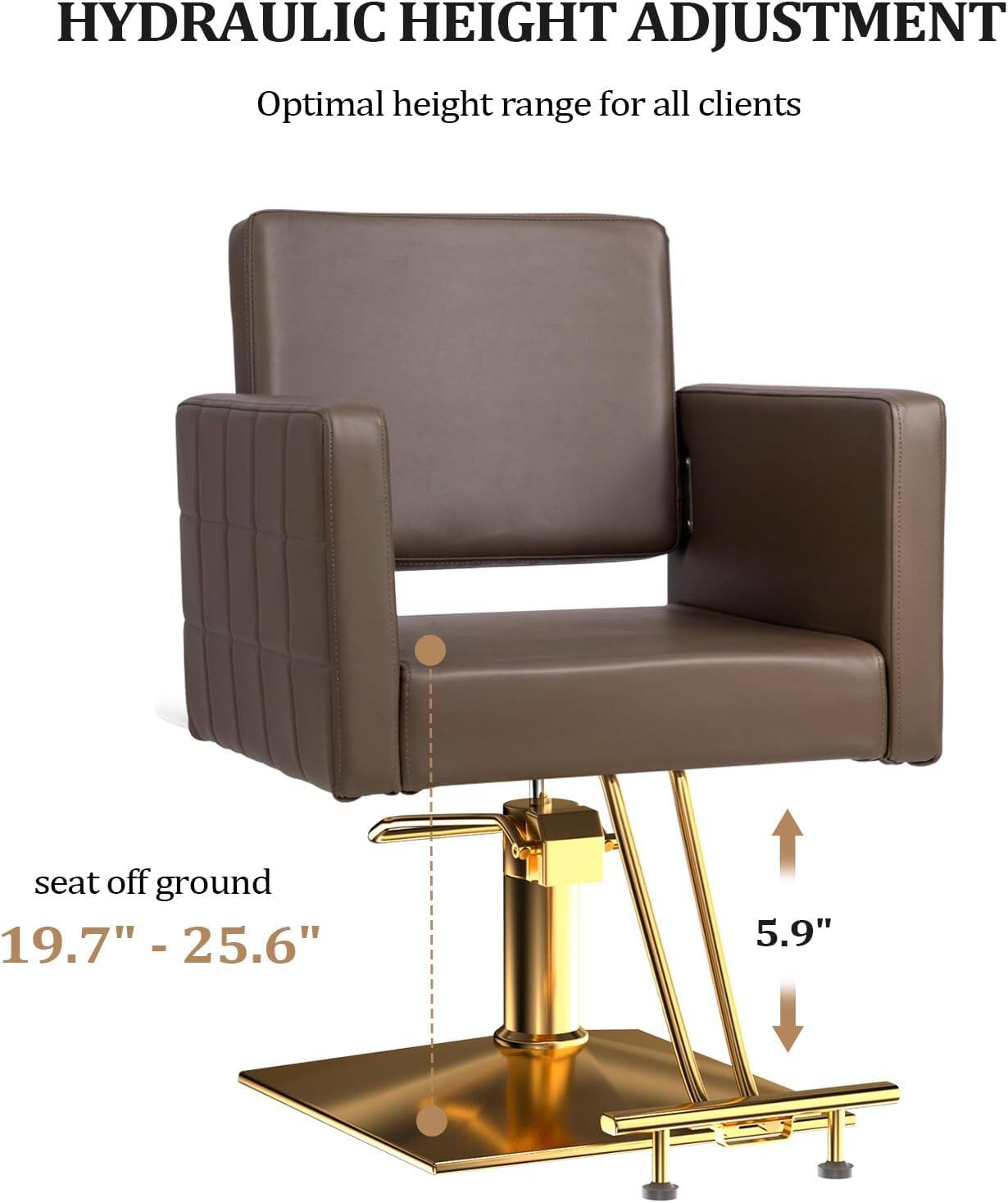 HYDRAULIC HEIGHT ADJUSTMENT  
Optimal height range for all clients  

seat off ground  
19.7" - 25.6"  

5.9"