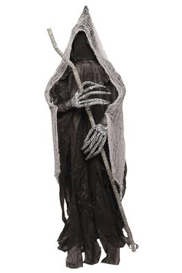 Funworld - Reaper With Staff 6 Foot Halloween Yard Decor - Black