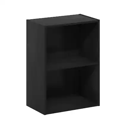 Front. Furinno - Daly 4-Cube Irregular Cubes Bookcase, Bookshelf, Storage Organizer - Espresso.