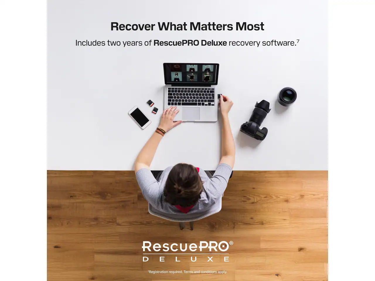 Recover What Matters Most  
Includes two years of RescuePRO Deluxe recovery software.7  

RescuePRO DELUXE  
Registration required. Terms and conditions apply.