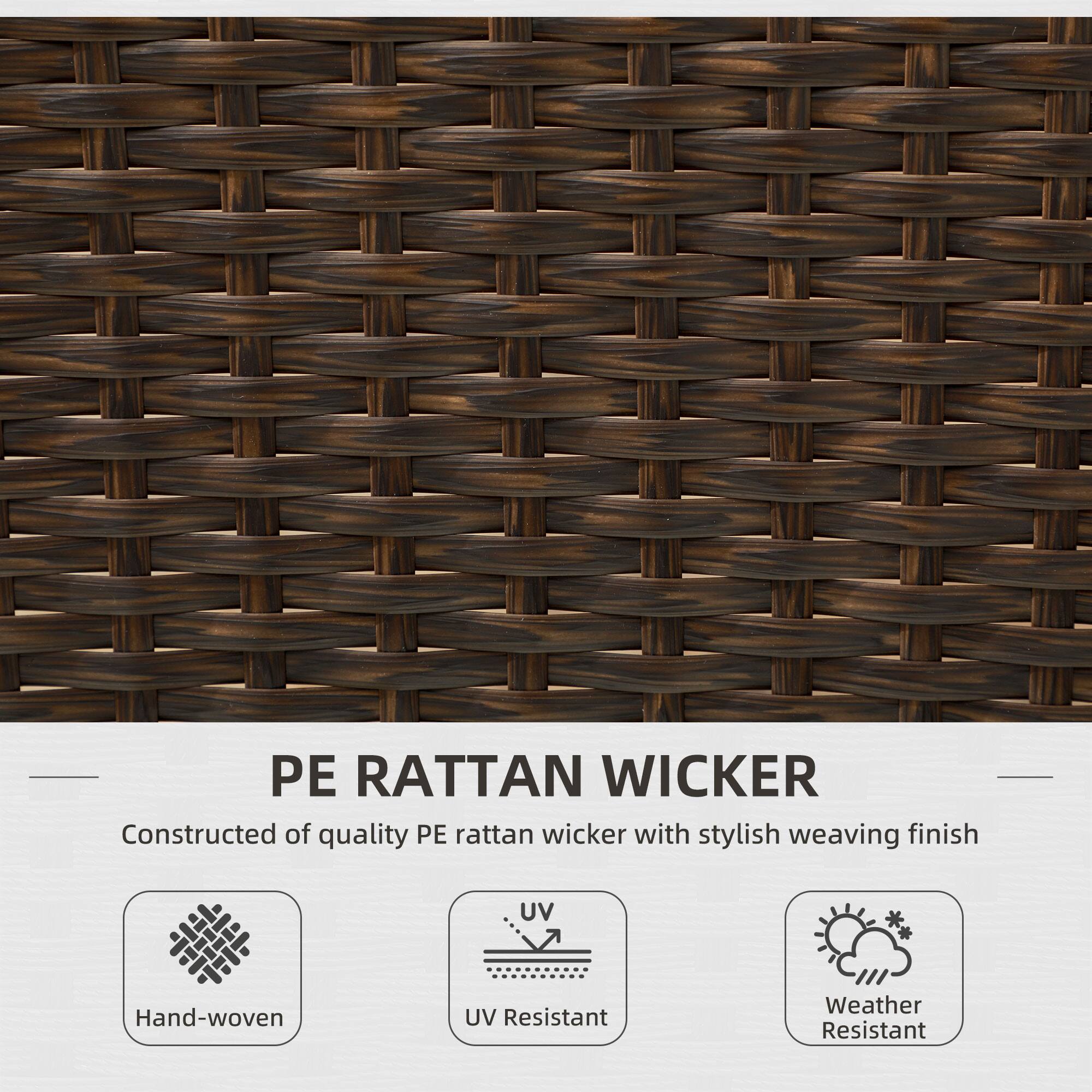 PE RATTAN WICKER
Constructed of quality PE rattan wicker with stylish weaving finish
Hand-woven
UV Resistant
Weather Resistant