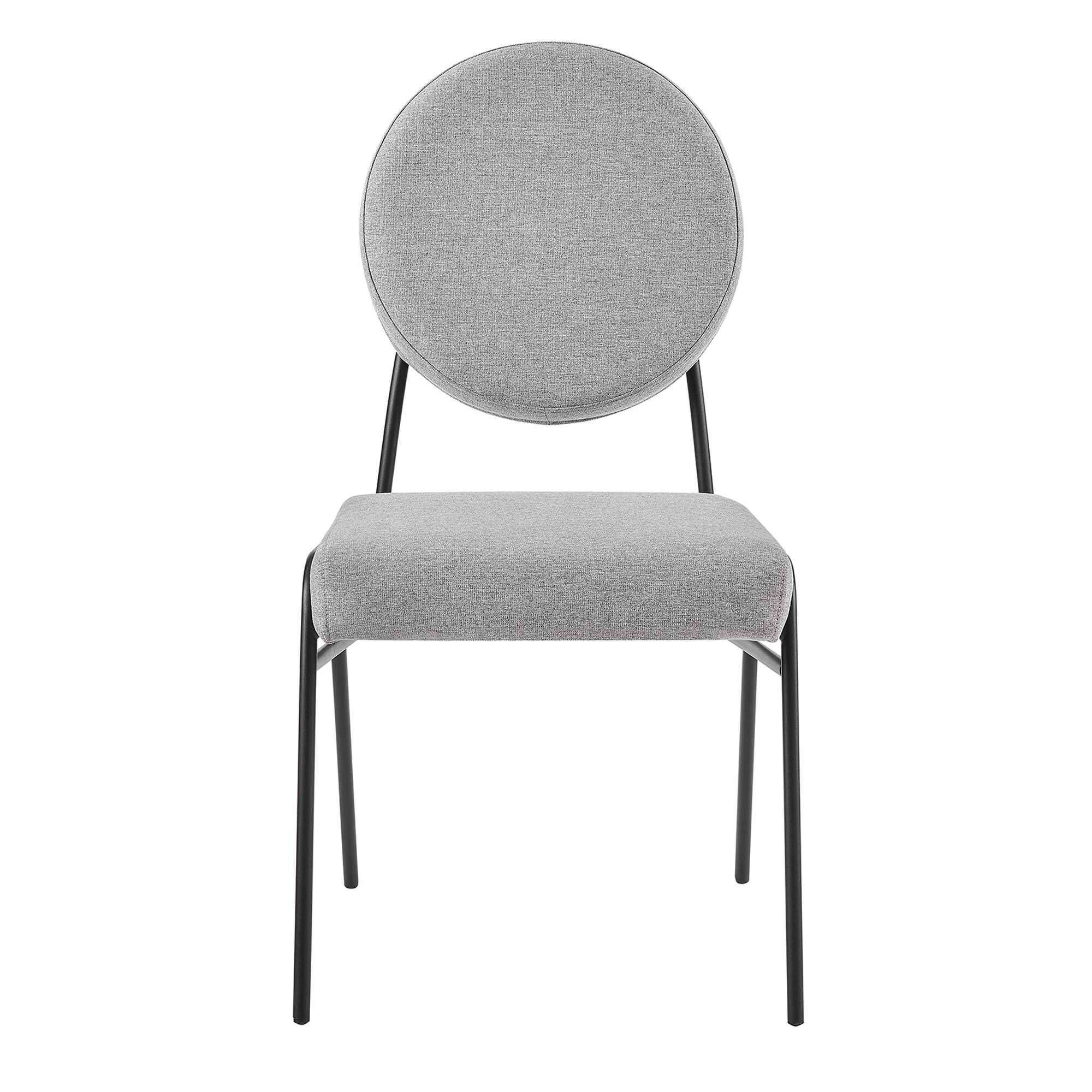 Alt View 4. Modway - Craft Upholstered Fabric Dining Side Chairs by Modway - Black Light Gray.