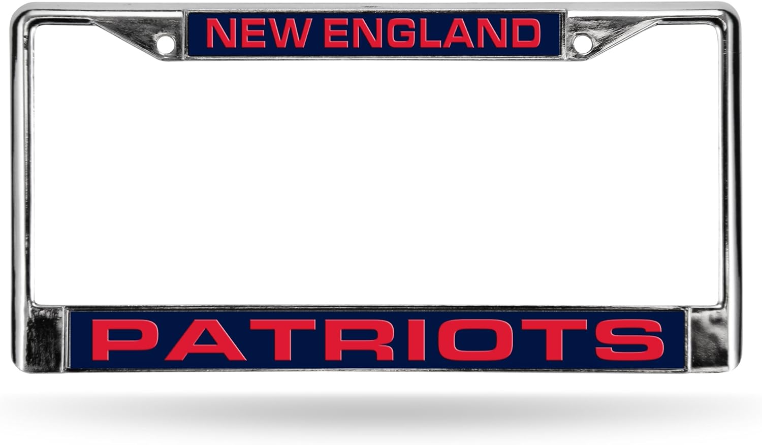 New England NE Football Patriots Chrome Metal Laser Cut License Plate Frame