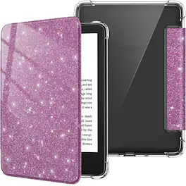 Kitcheniva - Lightweight Clear Slim Case For Kindle 6 Inch 11th Generation Glitter Purple - Glittering Purple