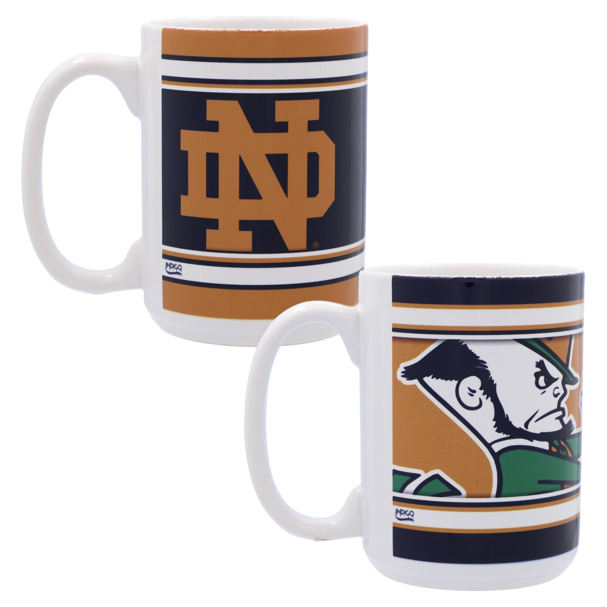 Alt View 1. Indigo Falls - Notre Dame Fighting Irish 15oz. Home & Away 2-Pack Mug Set - Multicolor.