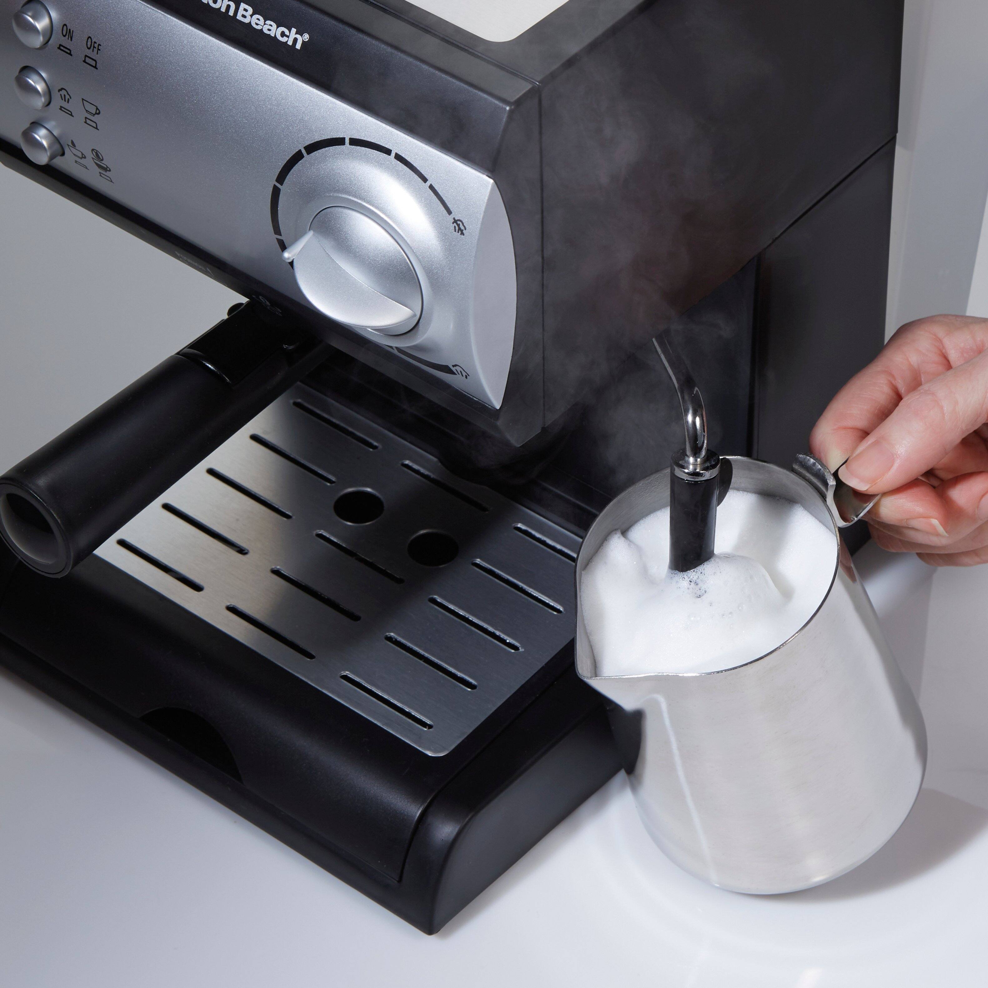 Alt View 12. Hamilton Beach - Espresso Maker with Milk Frother/Milk Steamer - BLACK.