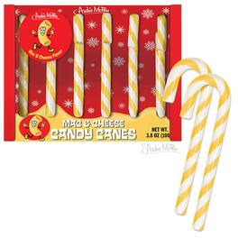 Accoutrements - Mac and Cheese Flavored Candy Canes | Set of 6 - Red