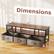 Dimensions: 55" L x 19.5" W x 16" H
Drawer Dimensions: 17" W x 6.5" D x 8" H