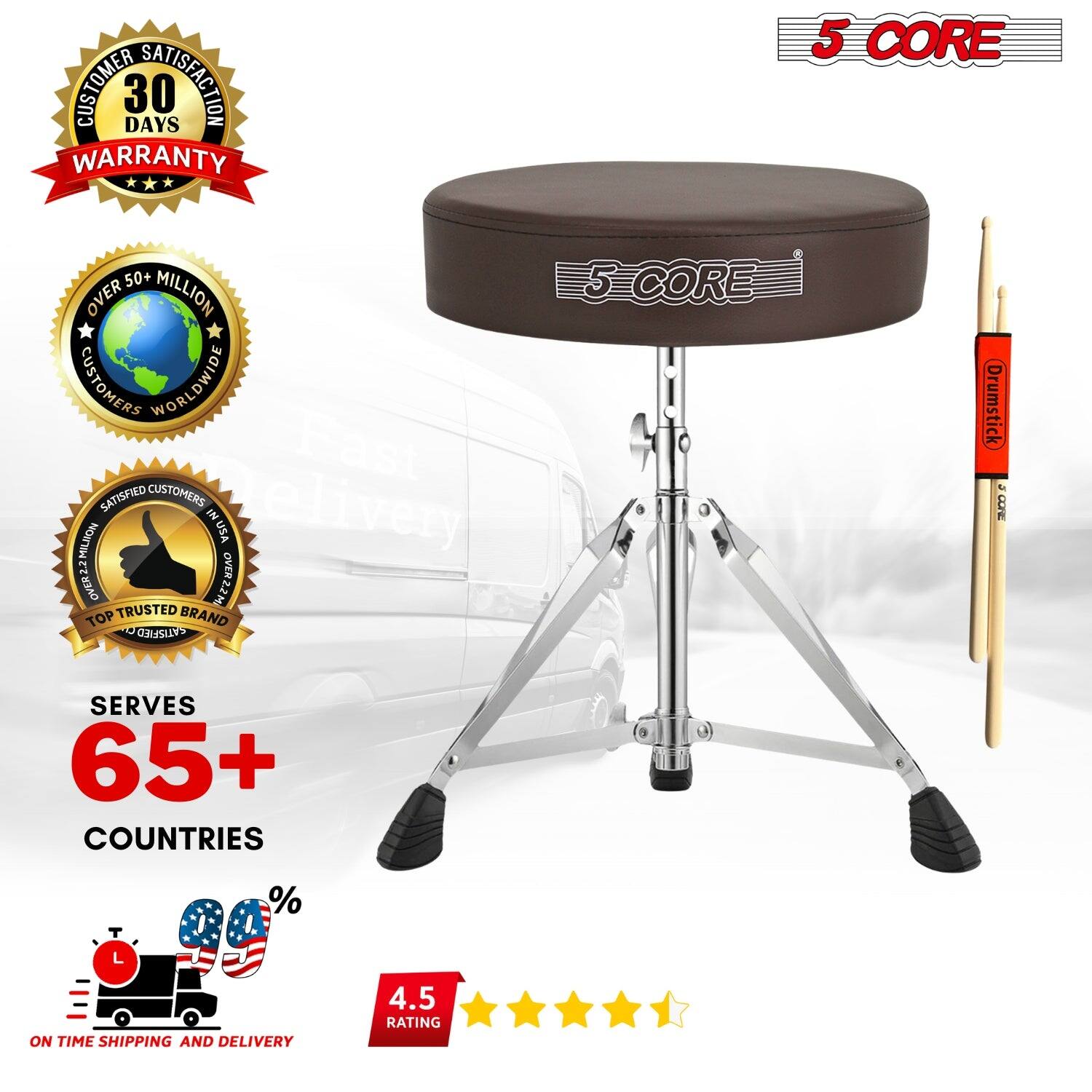 - CUSTOMER SATISFACTION 30 DAYS WARRANTY
- OVER 50+ MILLION CUSTOMERS WORLDWIDE
- SATISFIED CUSTOMERS IN USA
- TOP TRUSTED BRAND
- SERVES 65+ COUNTRIES
- ON TIME SHIPPING AND DELIVERY
- 4.5 RATING
- 5 CORE
- Drumstick 5 CORE
