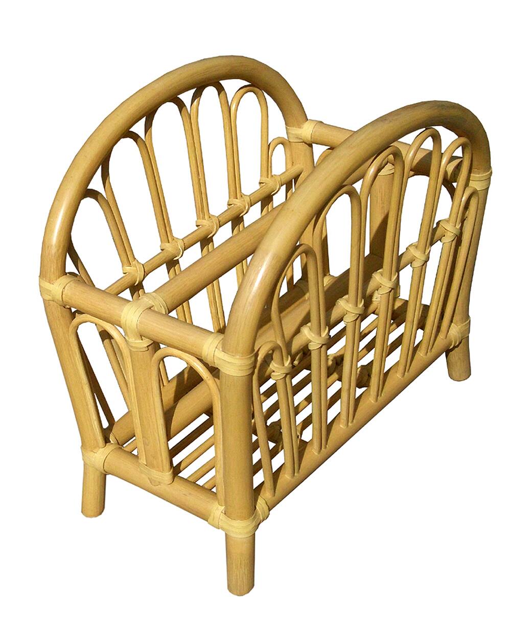 Dart - Rattan Curve Magazine Rack - Natural