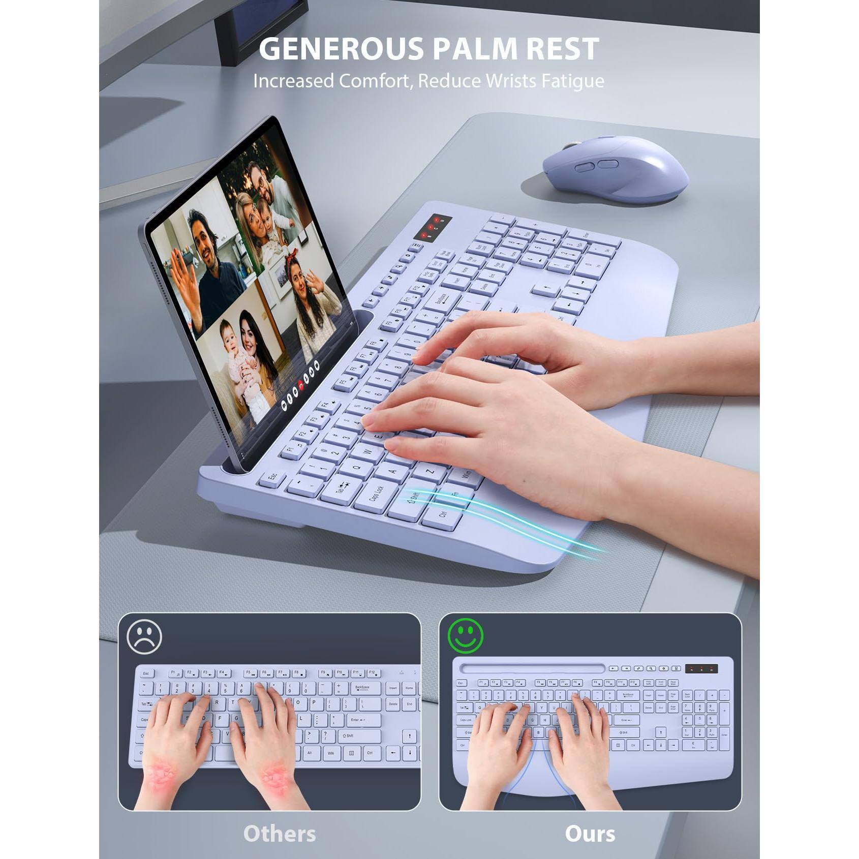 GENEROUS PALM REST  
Increased Comfort, Reduce Wrists Fatigue  

Others  
Ours