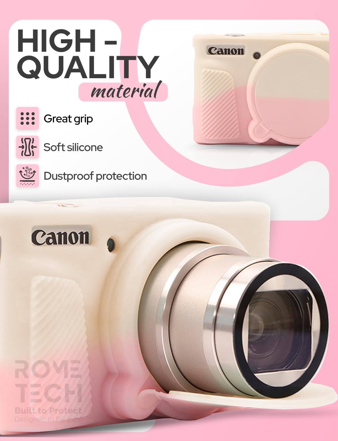 HIGH-QUALITY material  
Great grip  
Soft silicone  
Dustproof protection  

Canon ROVE TECH  
Built to Protect  
Designed to Perform