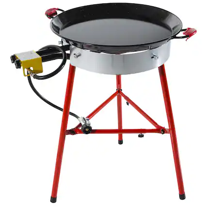 Front. Ringg - Chef Series Classic Kit Paella Pan, Dual Gas Burners, Stand for 16 Servings - Multicolored.
