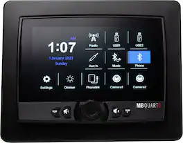 MB Quart - 7” Android Auto/Apple CarPlay Bluetooth Media Marine Receiver - Black