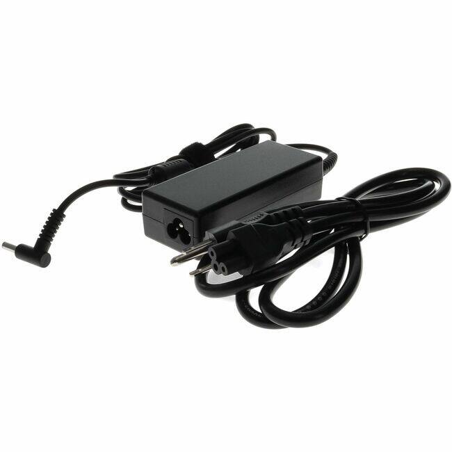 AddOn - HP 710412-001 Compatible 65W 19V at 3.33A Black 4.5 mm x 3.0 mm Laptop Power Adapter and Cable - 65 W - 19 V DC - Black