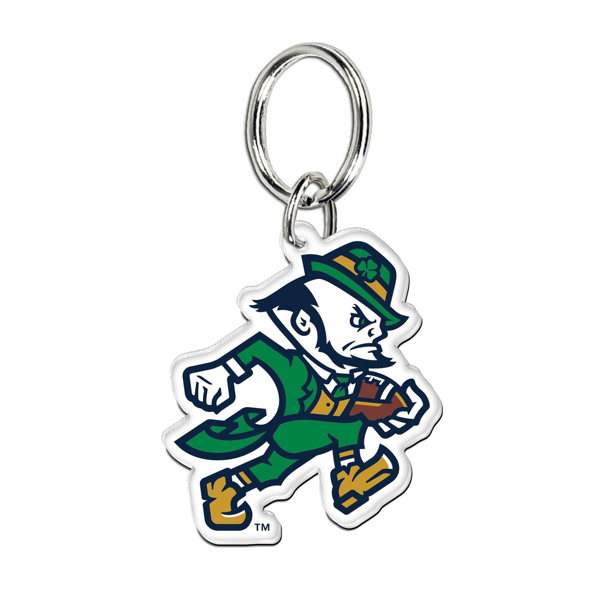Front. WinCraft - Notre Dame Fighting Irish Premium Acrylic Key Ring - Multicolor.