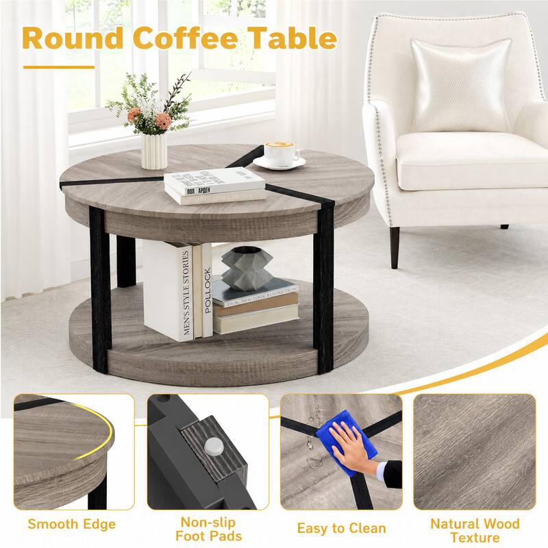 Round Coffee Table

STORIES STYLE MEN'S
POLLOCK
WW 3007 DIOR.

Smooth Edge
Non-slip Foot Pads
Easy to Clean
Natural Wood Texture