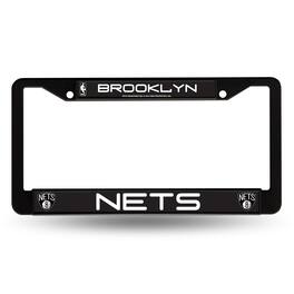 Rico Industries - Brooklyn Nets NBA Black Metal License Plate Frame - Multi