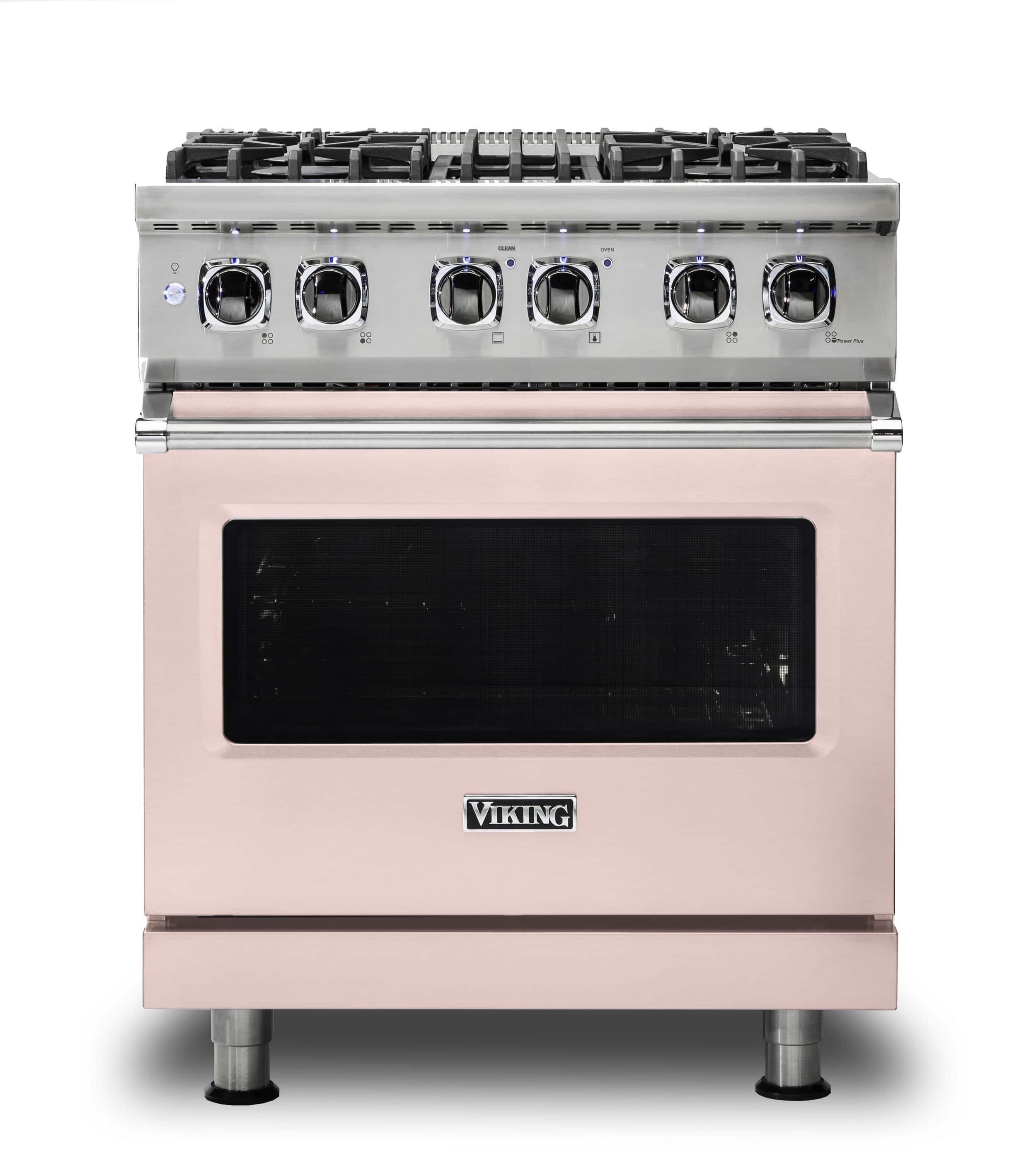 Front. Viking - 30-Inch Dual Fuel Freestanding Range - Blush.