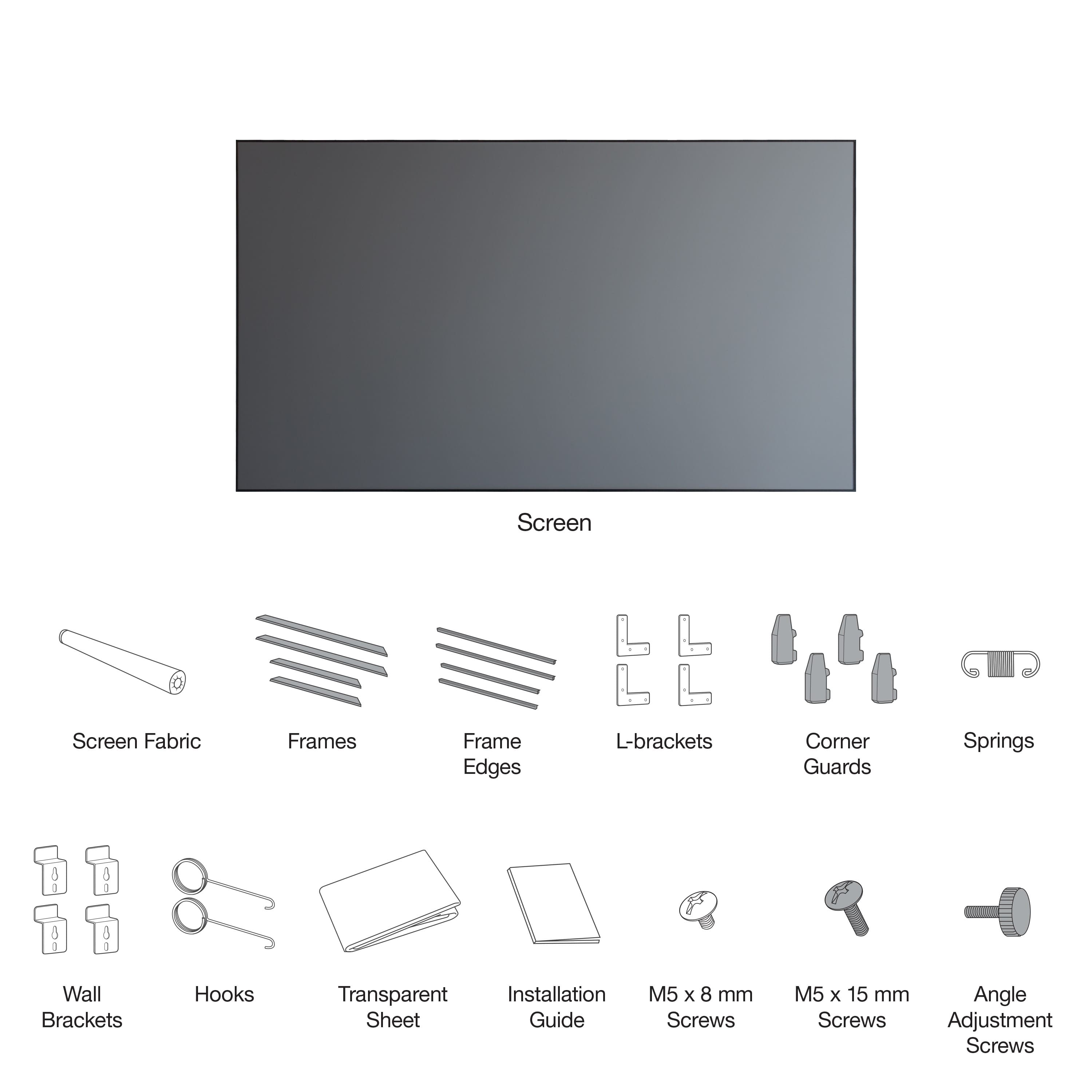 Alt View 11. Epson - SilverFlex Ultra Ambient Light Rejecting Screen, 100-inch Ultra High-Definition for Ultra-Short Throw Projectors - Black.