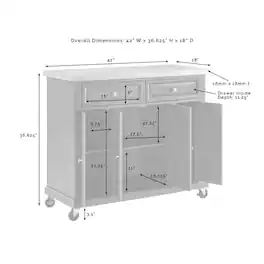 Crosley Furniture - Madison Kitchen Cart - Navy