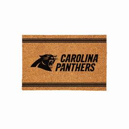 Evergreen Enterprises - Carolina Panthers 24" x 36" Outdoor Monochrome Team Logo Coir Mat - Brown