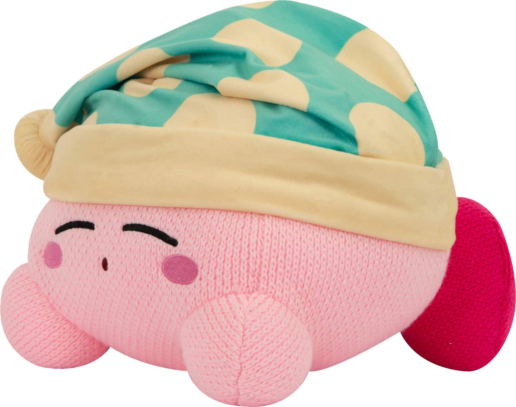 Left. TOMY - Nuiguru Knit - Sleeping Kirby 15" Plush.