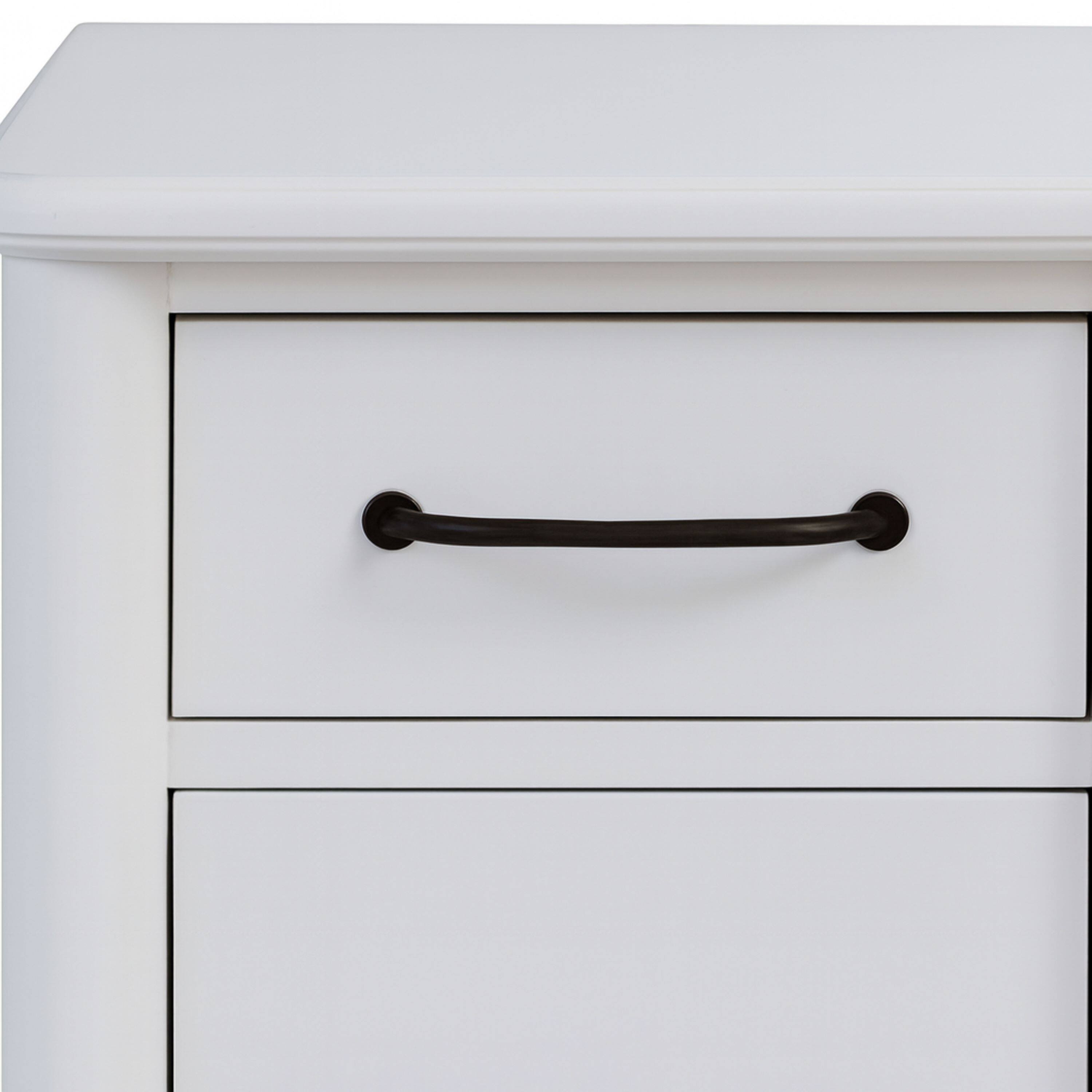 Left. TinyHomie - 2 Drawer Filing Cabinet White.