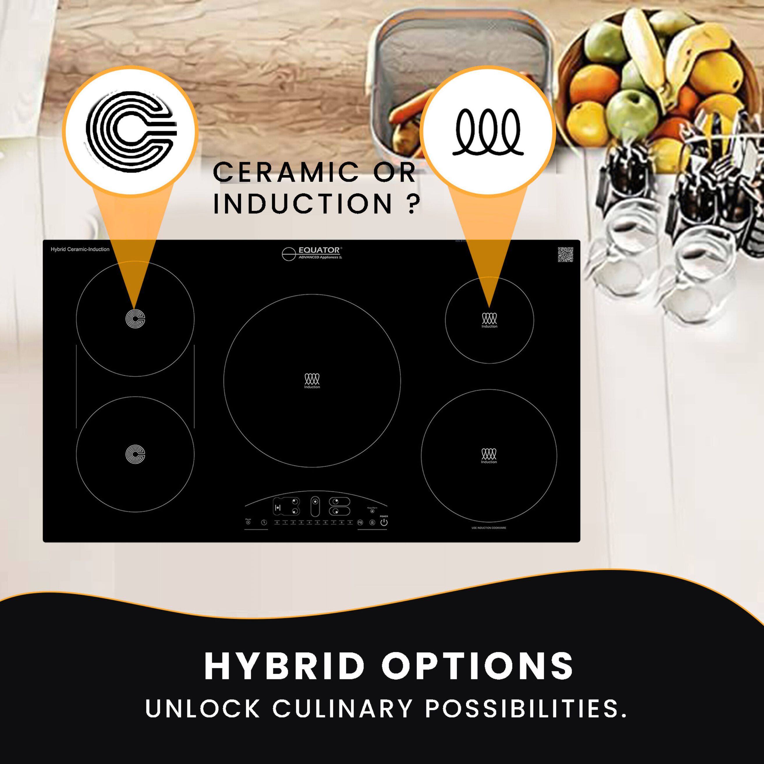 CERAMIC OR INDUCTION?  
HYBRID OPTIONS UNLOCK CULINARY POSSIBILITIES.