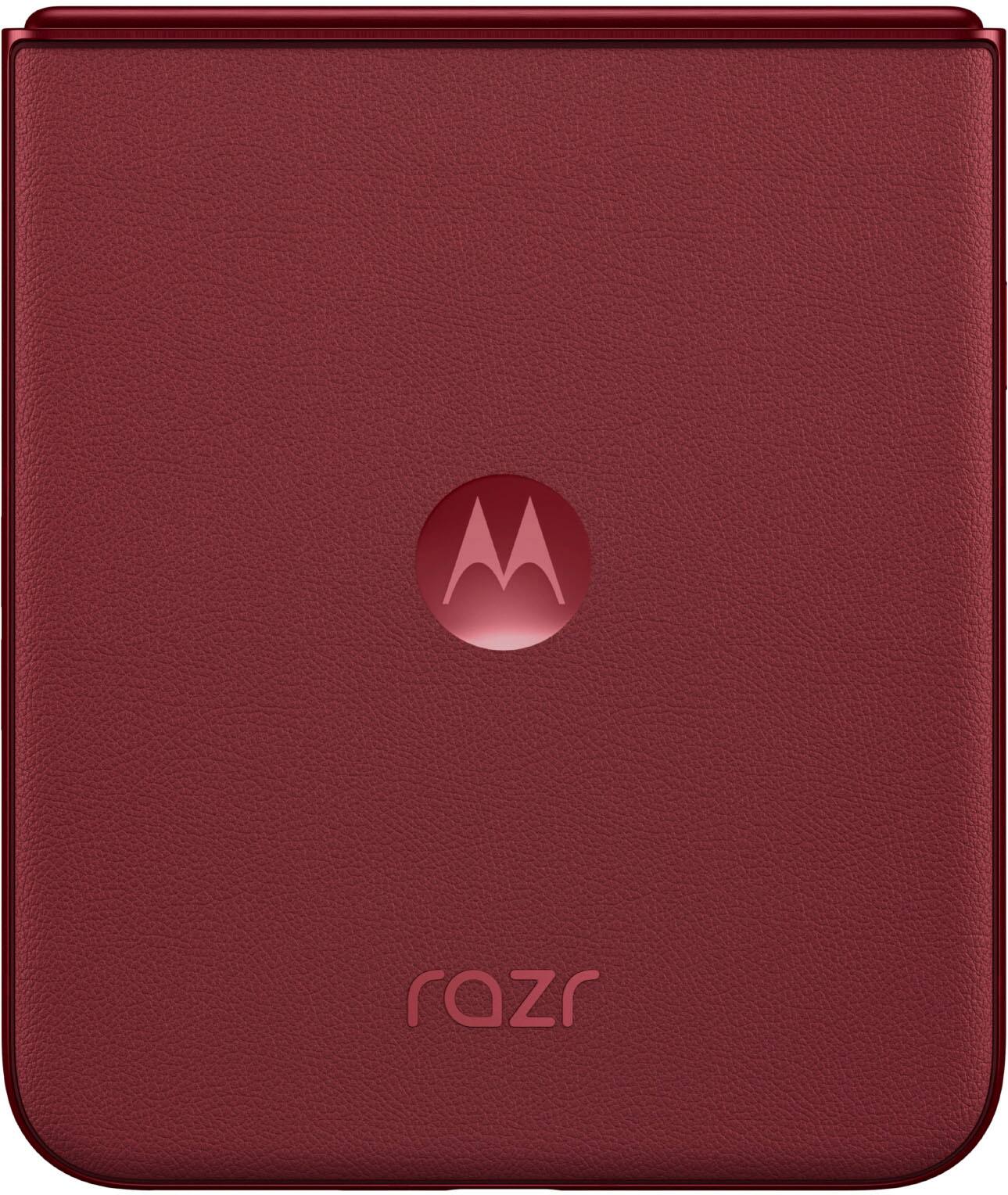 Alt View 1. Motorola - razr ultra 2025 512GB (Unlocked) - PANTONE Rio Red.