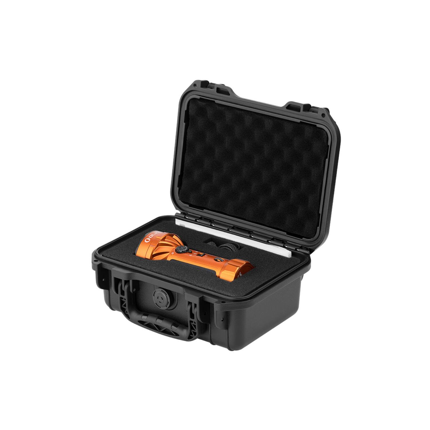 Left. OLIGHT - Olight Marauder Mini 2 10,000 Lumen Rechargeable Flashlight (Orange).