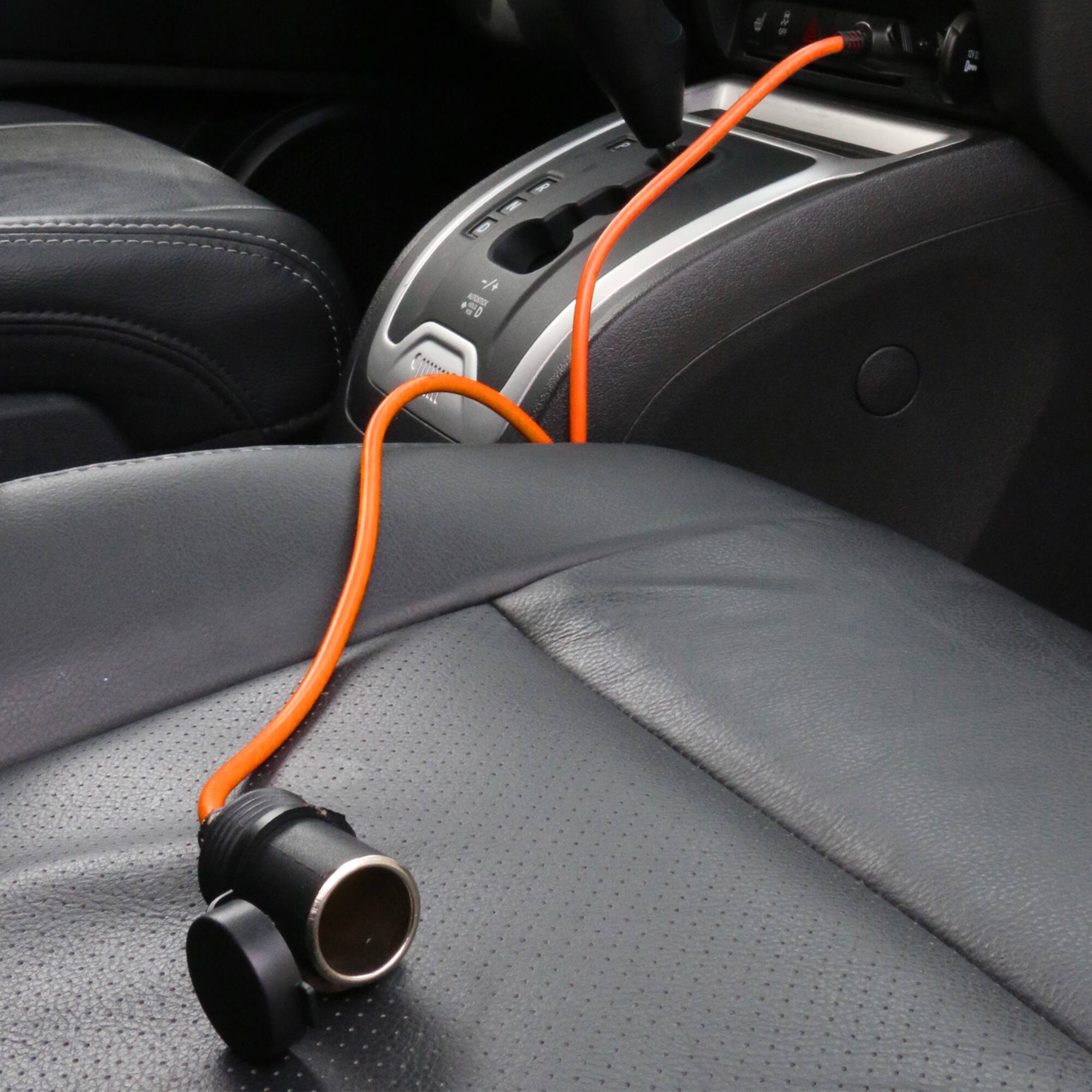Angle. Armor All - Armor All 10ft Orange 12V DC Port Power Extension, Useable with tire inflators, vacuums, fans - Orange.