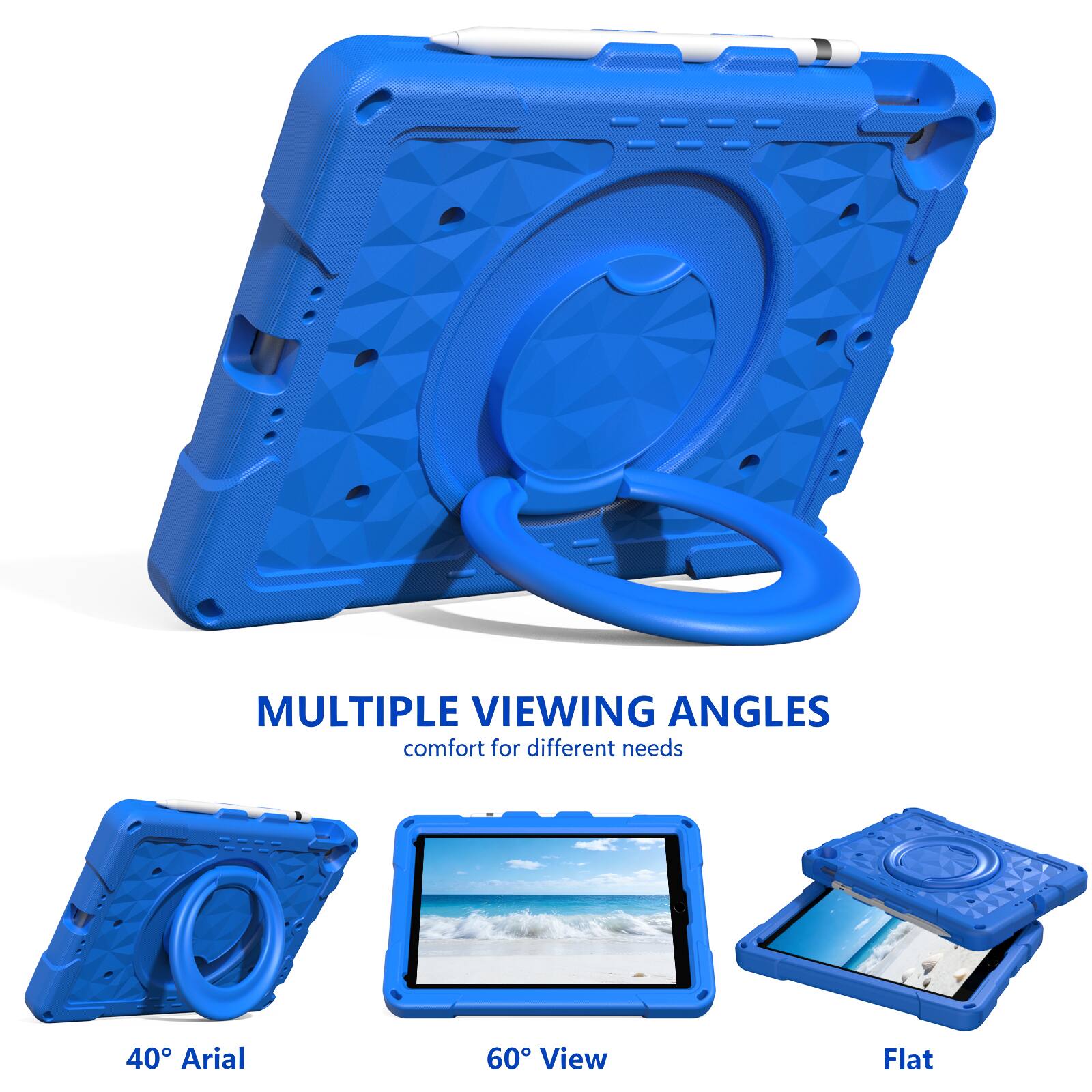 MULTIPLE VIEWING ANGLES  
comfort for different needs  

40° Aerial  
60° View  
Flat