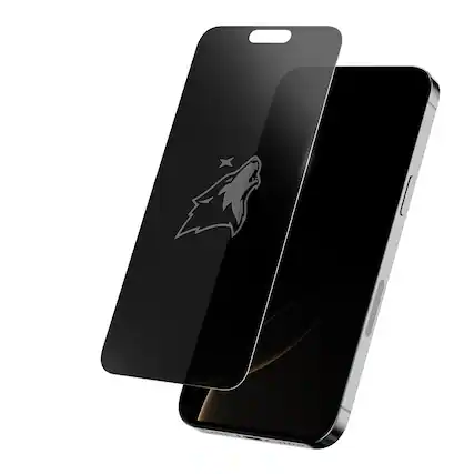 Front. Screen Skinz - Minnesota Timberwolves iPhone Privacy Screen Protector - 14 Pro - Multicolor.