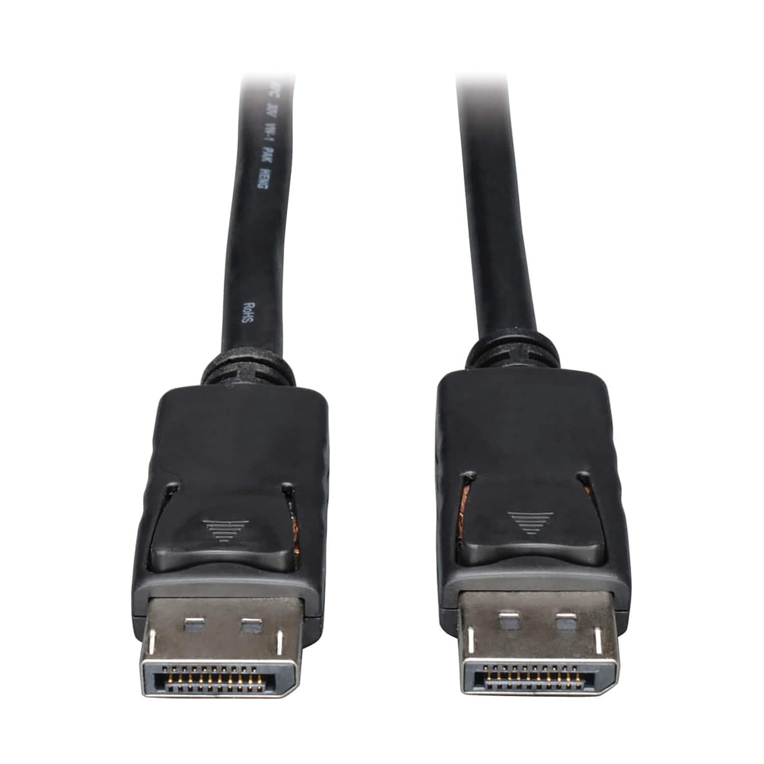 Tripp Lite - 4K 60Hz DisplayPort 1.2 Male to Male Cable with Latches 15 Ft - Black