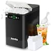 Front. Aeitto - Aeitto Nugget Ice Maker Countertop, Pellet Ice Machine Soft Chewable Ice 40lbs/Day, Black - Black.