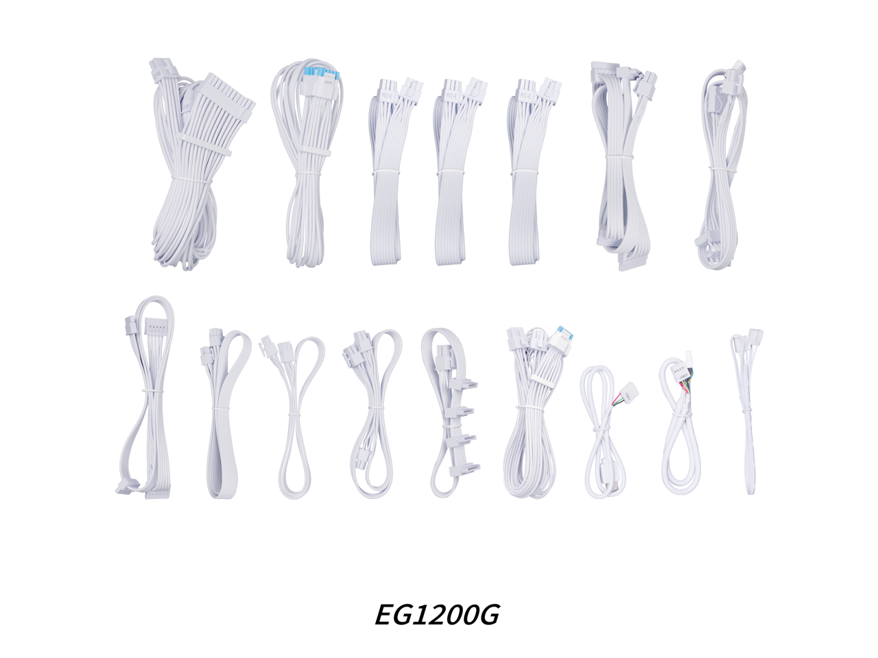 Alt View 4. Lian Li - Lian Li Edge 1200W Full Modular PSU - Gold-ATX 3.1, 120mm FDB Fan, L-Shape, 4 USB - White.