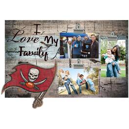 Fan Creations - Tampa Bay Buccaneers 11" x 19" I Love My Family Clip Photo Frame - Multicolor