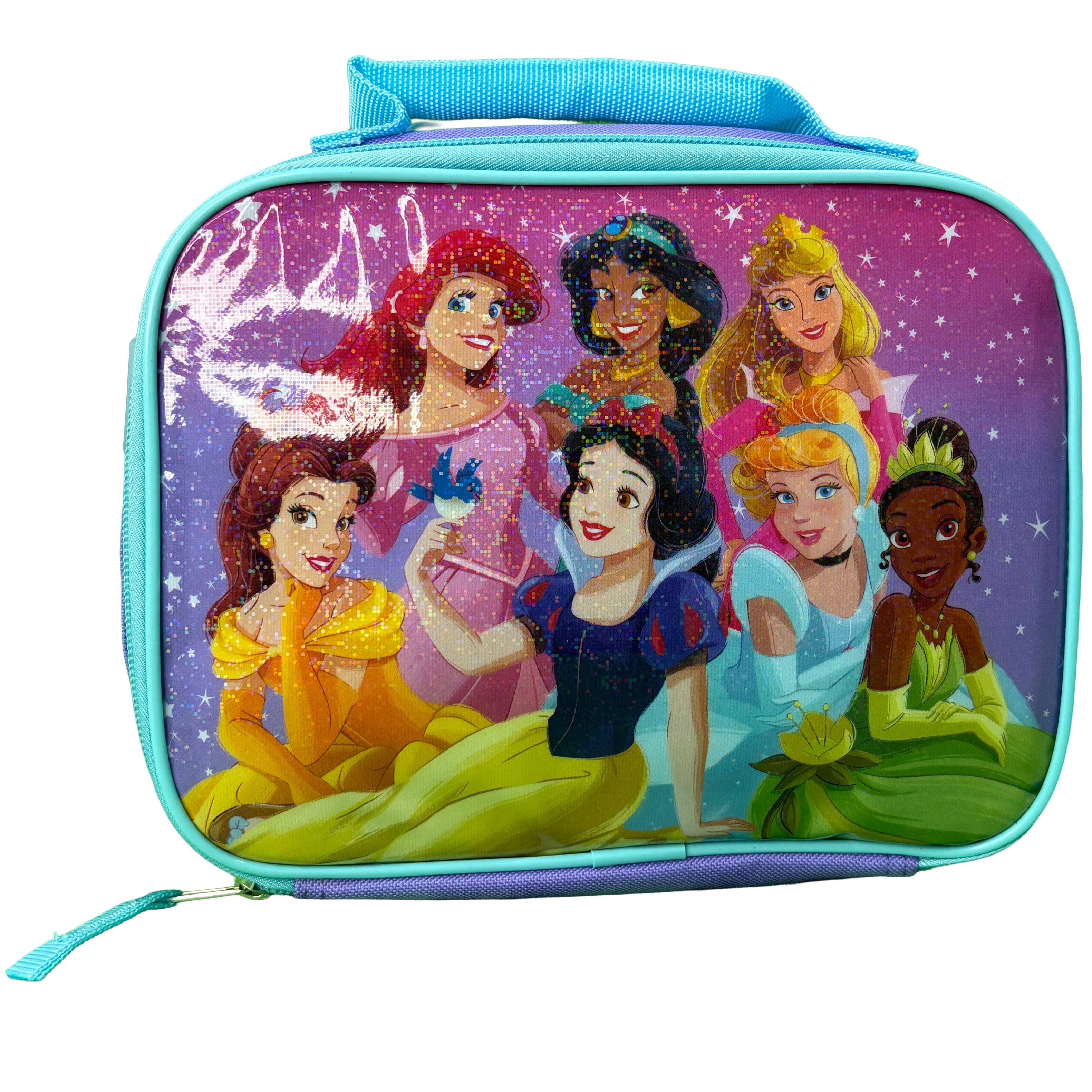 Alt View 5. Disney - Disney Princesses 16" Pink Shoulder Backpack for School with Rectangular Lunch Bag, For Girls - Assorted Pre-Pack.