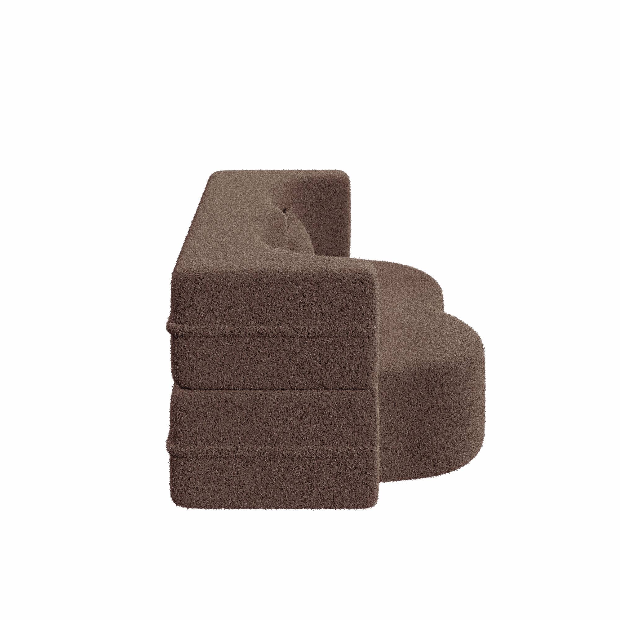 Alt View 7. GOODSILO - Convertible Floor Sofa Bed with 2 Pillows, Full Size Folding Mattress for Living Room and Guest Spaces - Brown.