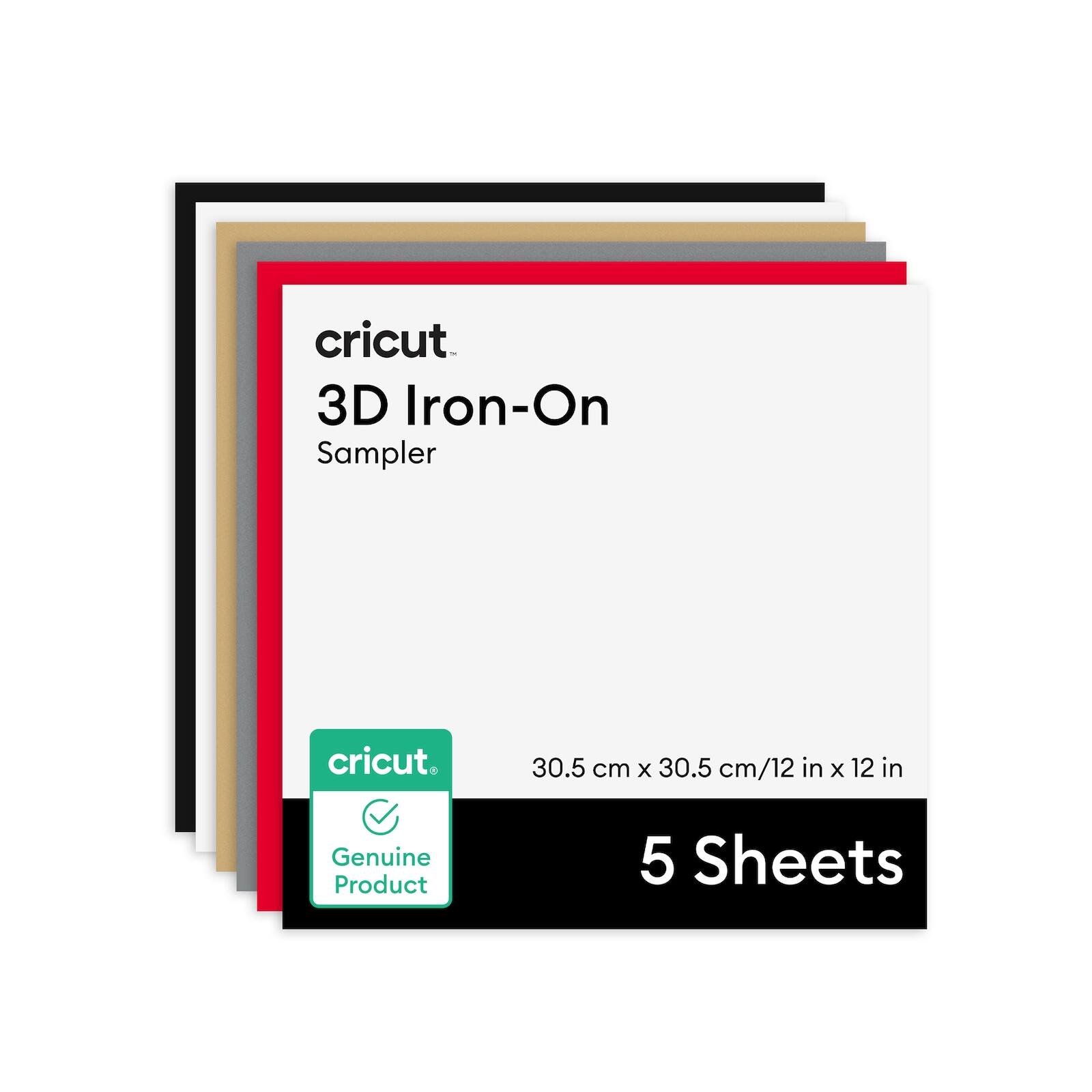 Cricut - 3D Iron-On, Bold Sampler 12 in x 12 in (5 ct) price history on PriceWatchPro