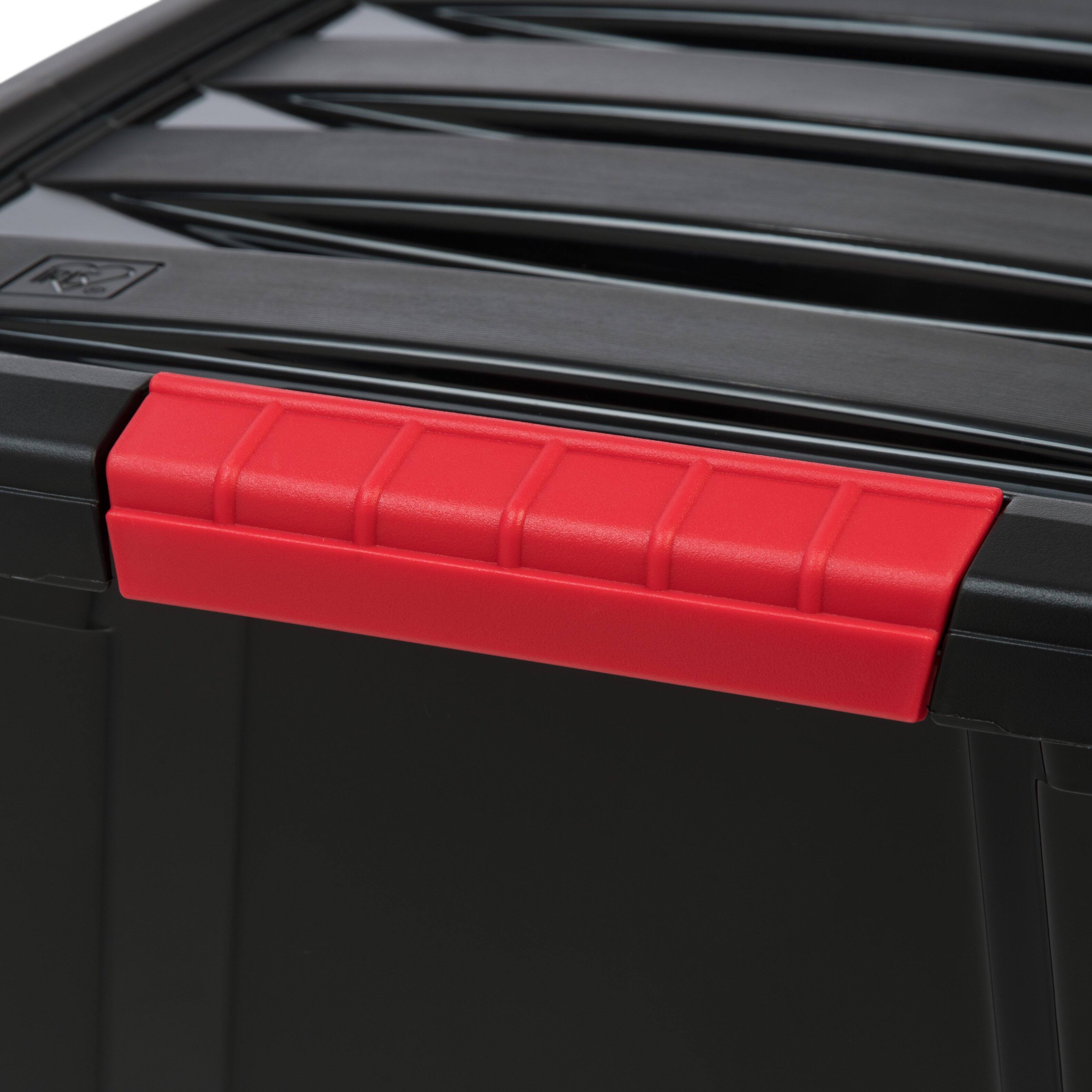 Alt View 6. IRIS USA - IRIS 32qt Plastic Storage Bins with Lids and Secure Latching Buckles - 6 Pack.