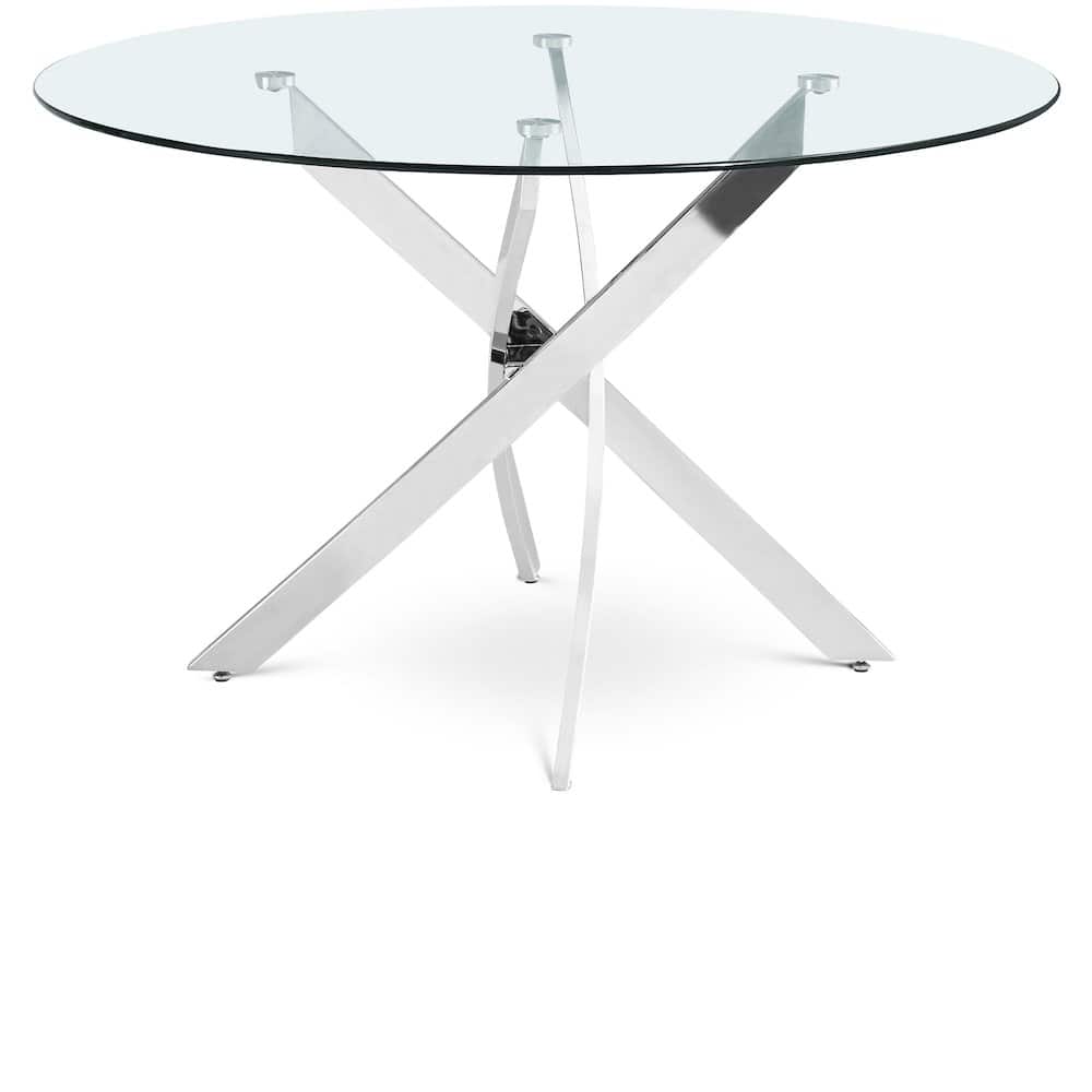 Meridian Furniture - Xander Chrome Dining Table - Silver